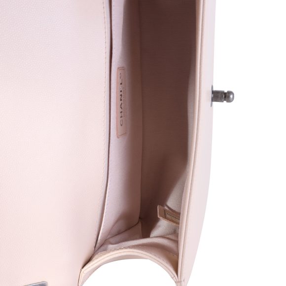 Chanel Beige Chevron Quilted Caviar Old Medium Boy Bag - Picture 8 of 8